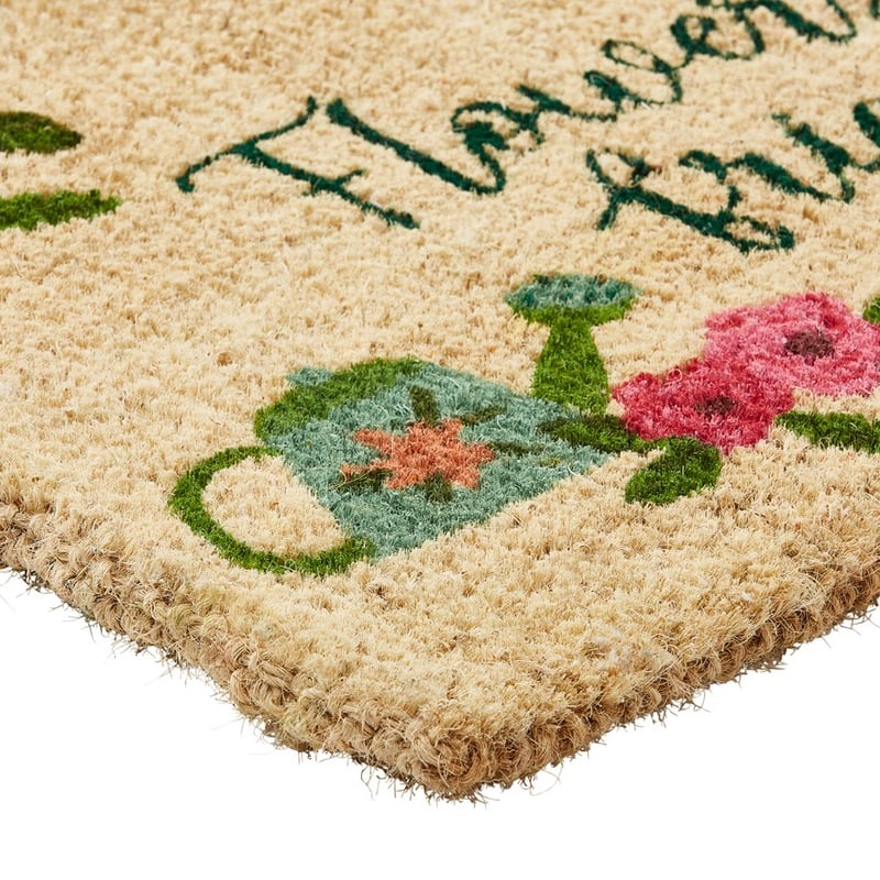 Coir Flowers Are Friends Doormat