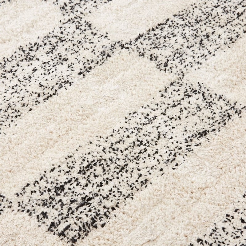 Flynn Black & Natural Check Rug