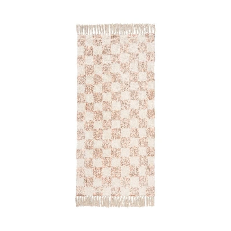 Hanover Caramel & Natural Check Rug Runner 
