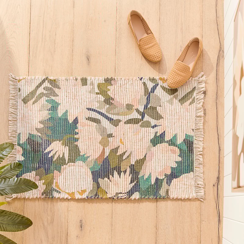 Kimmy Hogan Blush & Balsam Green Indoor Mat