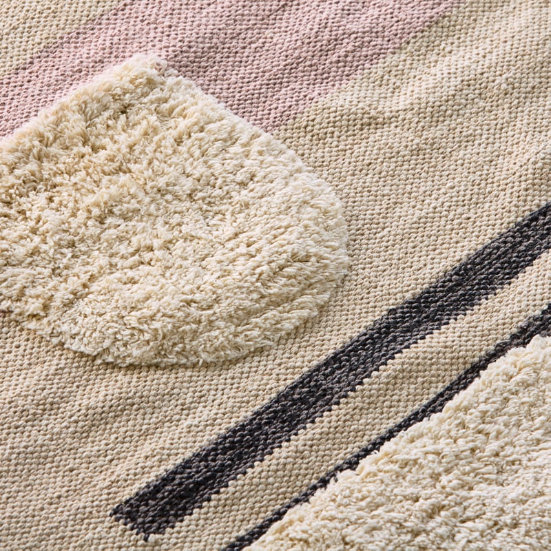Munica Natural Black & Mauve Indoor Mat