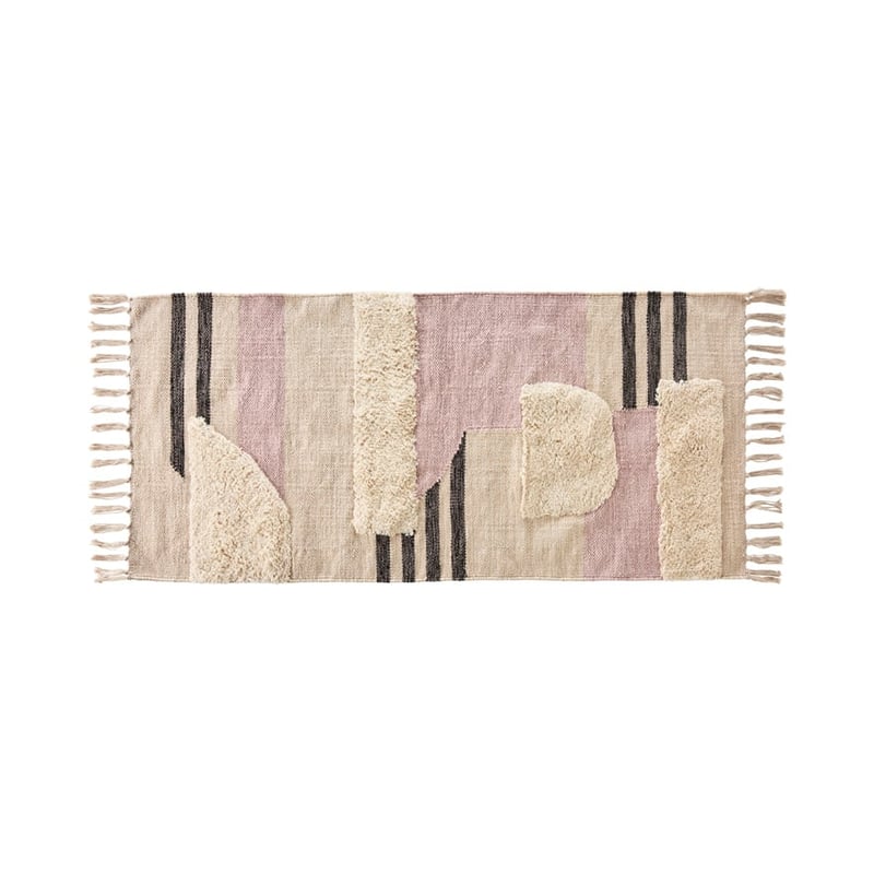 Munica Natural Black & Mauve Rug Runner