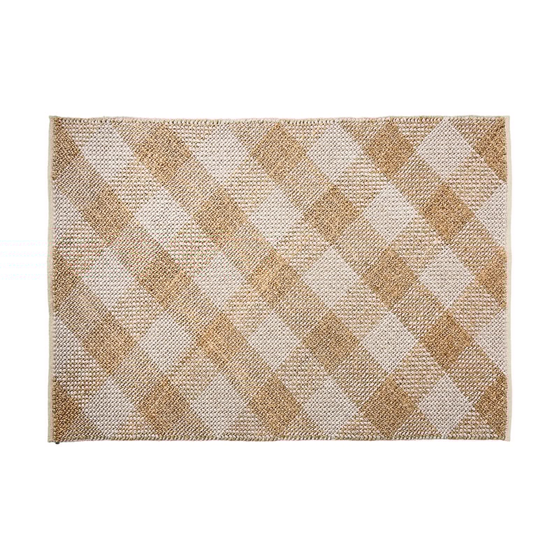 Enzo Natural & Jute Check Rug