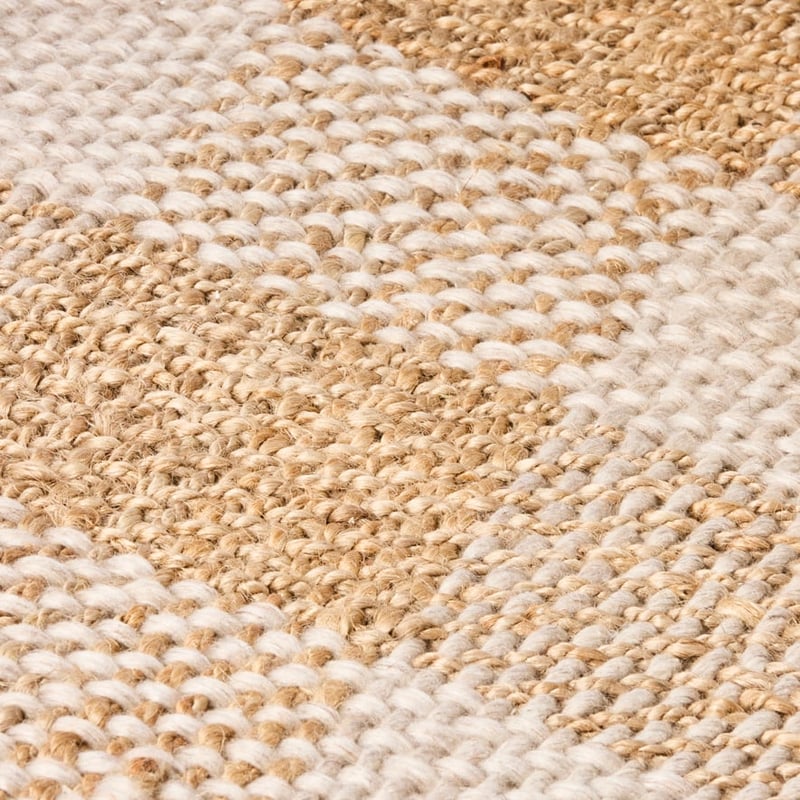 Enzo Natural & Jute Check Rug