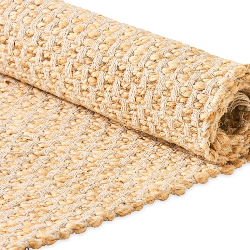 Palermo Natural Check Rug Runner