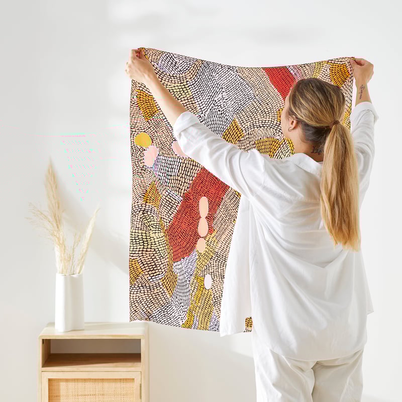 Miimi + Jiinda Lowanna Earth Silk Scarf