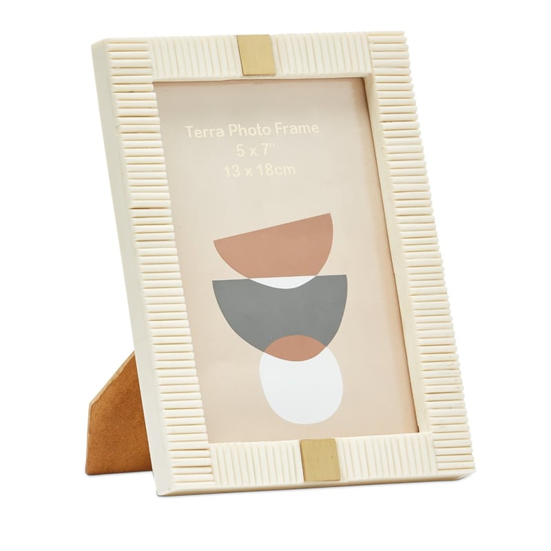 Terra Ivory & Gold Ripple Photo Frame