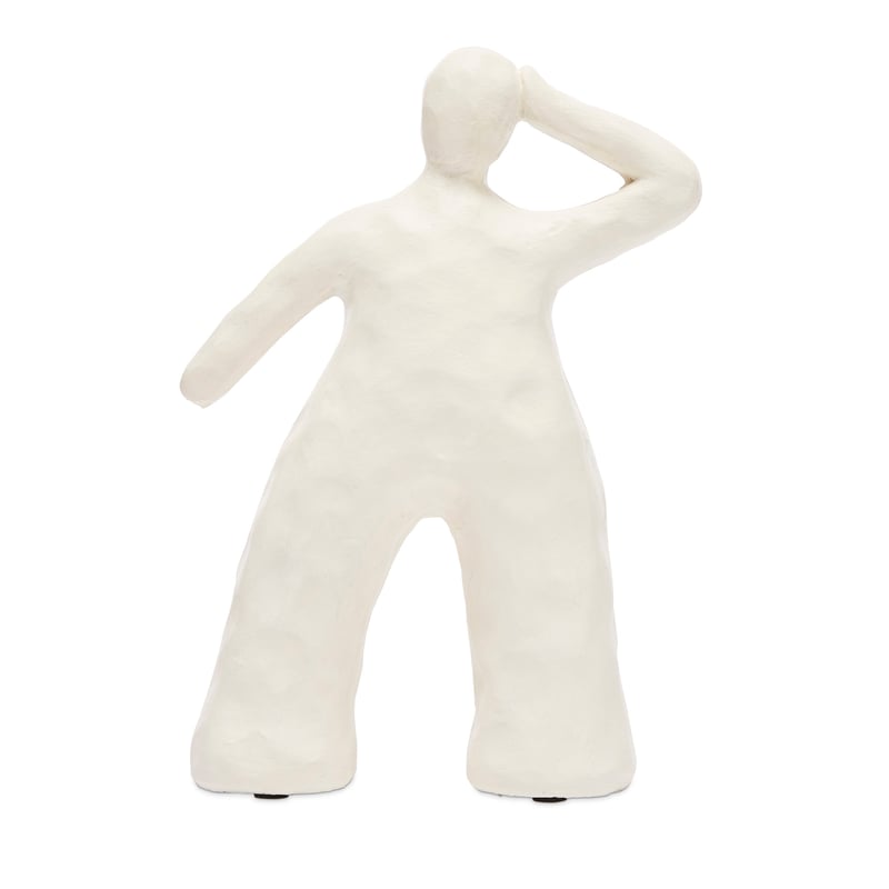 Roman Arm Up White Statue