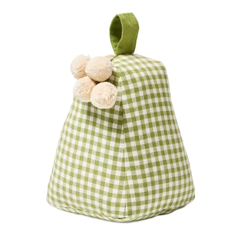 Green Gingham Door Stop