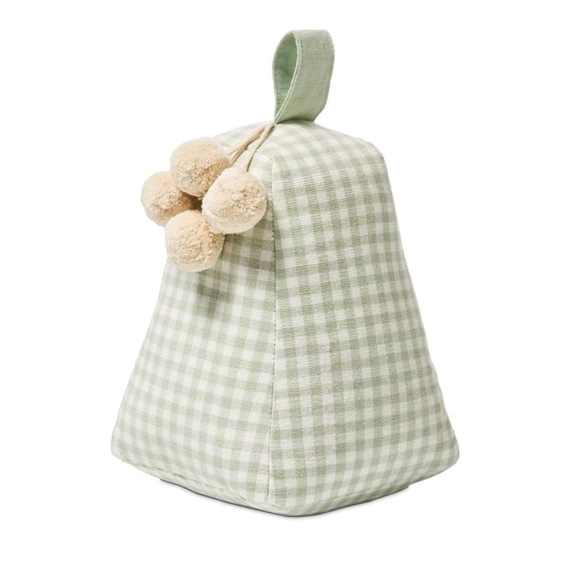Soft Blue Gingham Door Stop