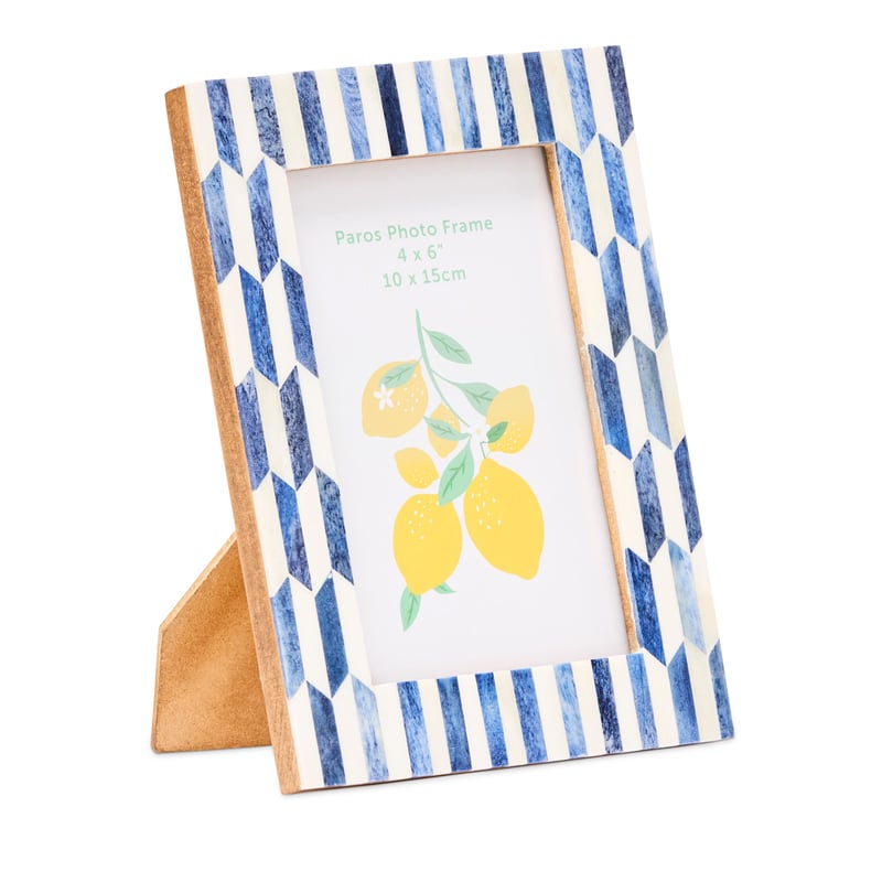 Paros Blue and White Photo Frame