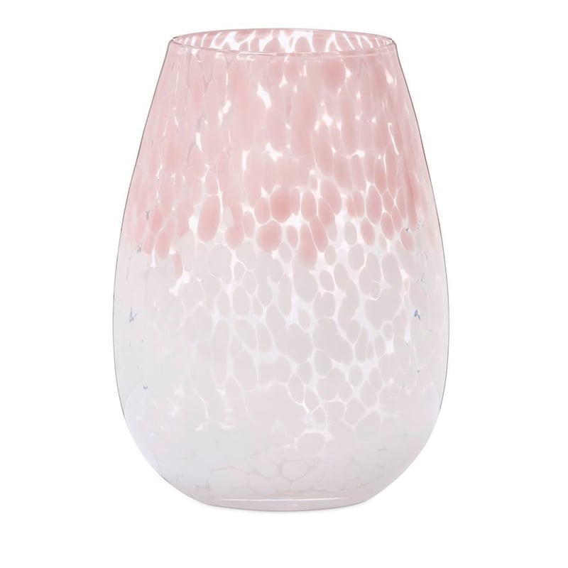 White Pink Speckle Vase