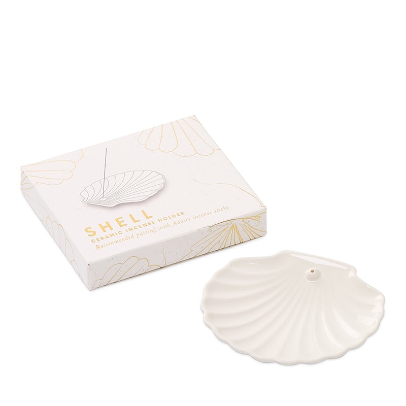 Shell White Incense Holder