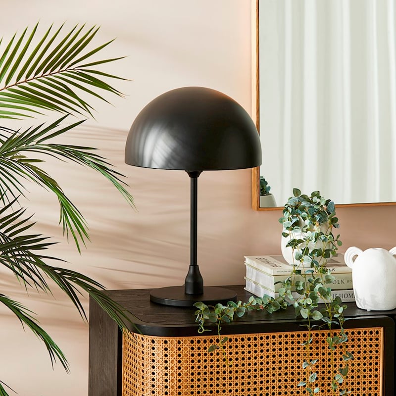 Mushroom Black Table Light