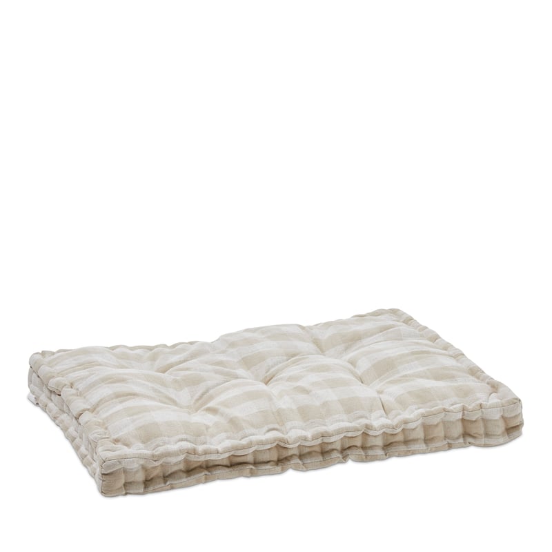 Oasis Natural Check Pet Bed Cushion