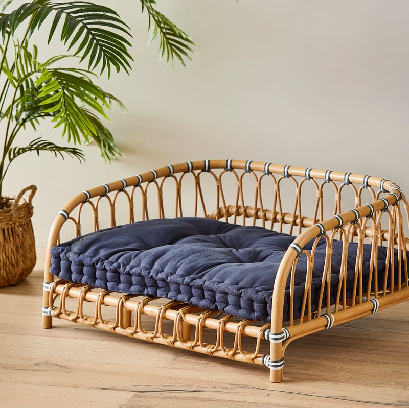 Oasis Navy Dog Bed Cushion