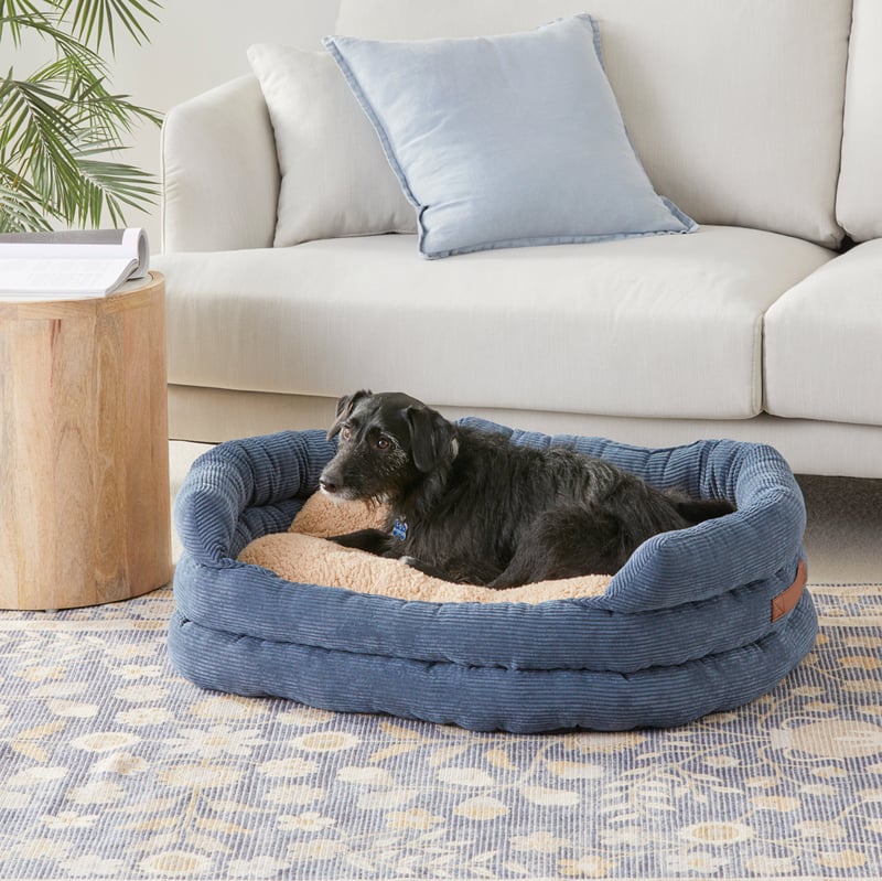 Ziggy Corduroy Navy Pet Bed