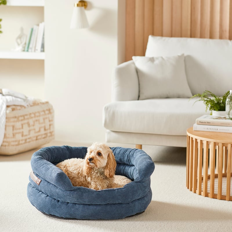 Ziggy Corduroy Navy Pet Bed