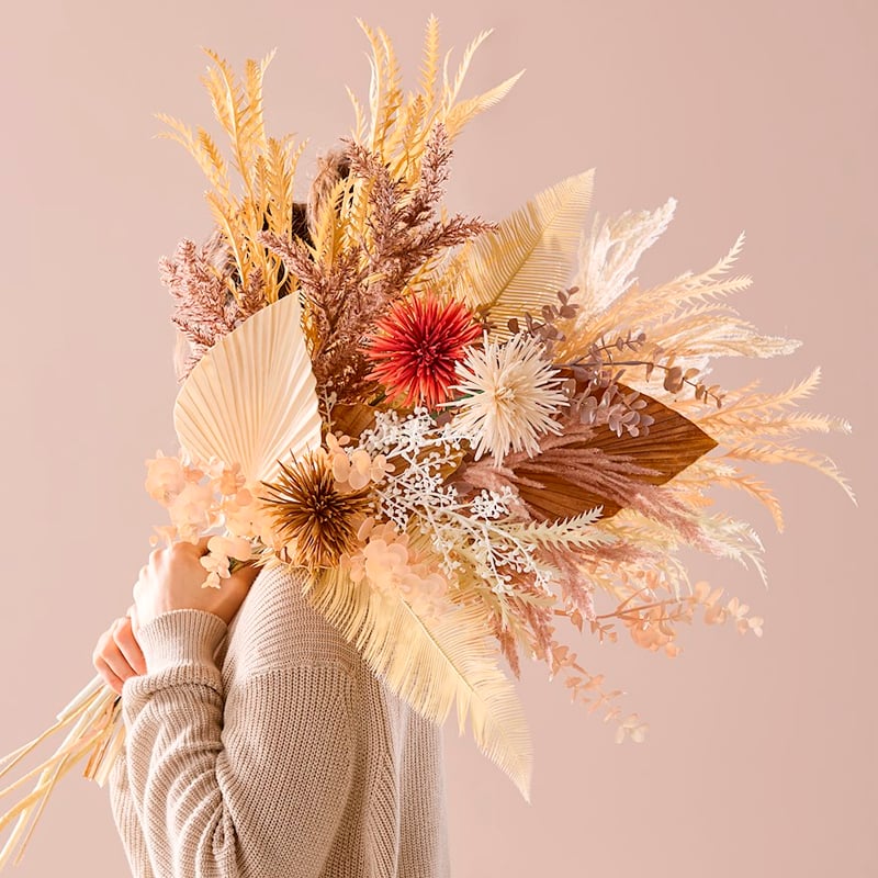 Winter Cream Feather Bunch Stem
