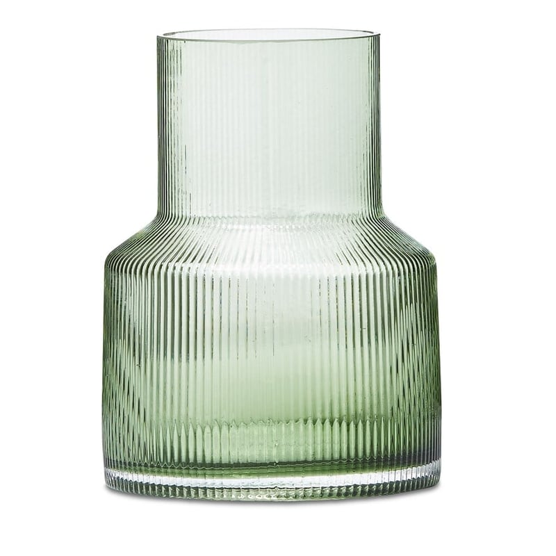 Cubist Green Glass Vase