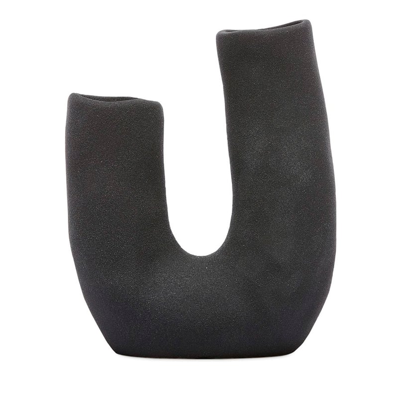 Circle Black Crescent Vase