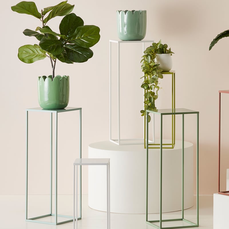 Carlos Sea Foam Plant Stand