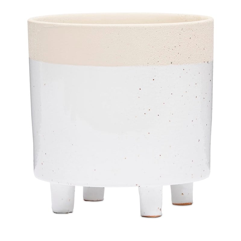 Sandy Sand & White Glaze Pot