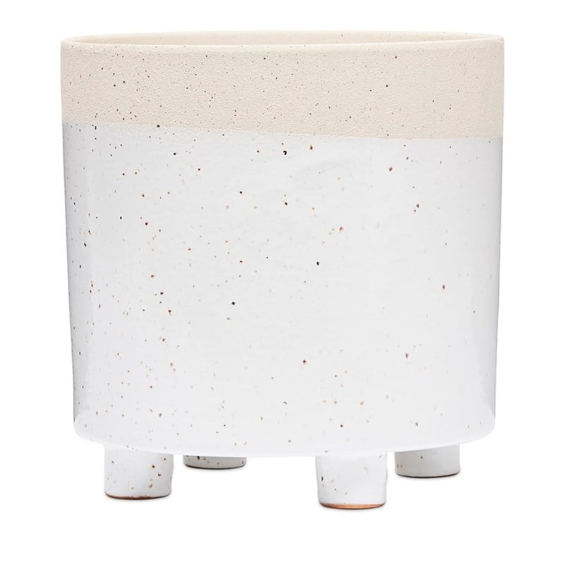 Sandy Sand & White Glaze Pot