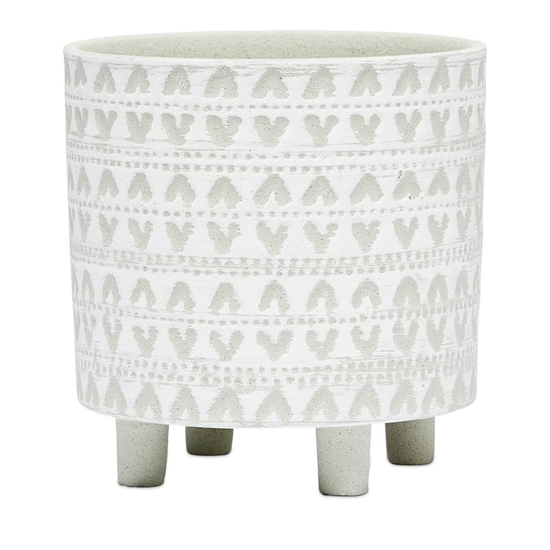 Sage & White Imprint Pot