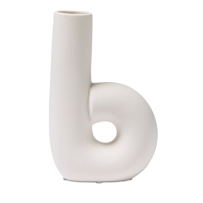 Pipe B Shape White Large Vase