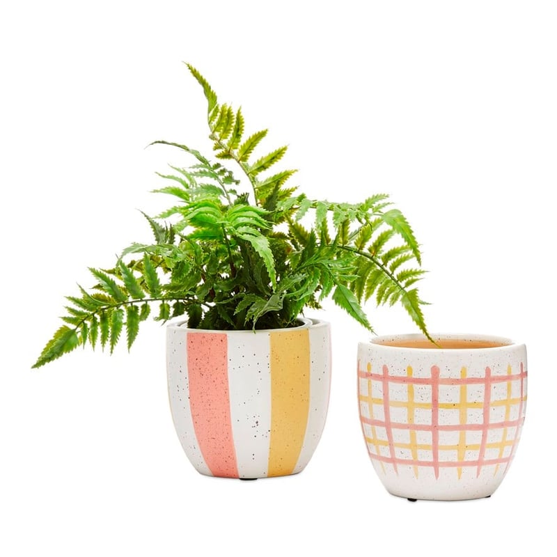 Taka Pink & Yellow Stripes Pot