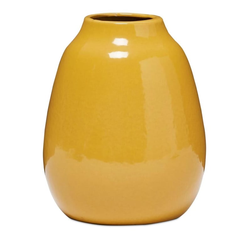 Blue Illusion Mustard Rounded Vase