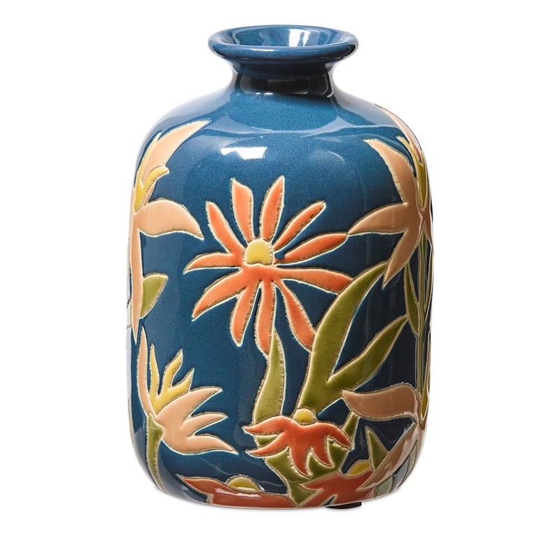 Botanist Floral Navy Vase