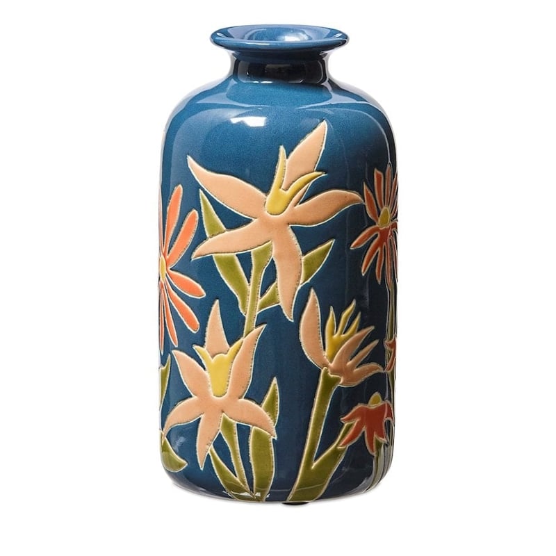 Botanist Floral Navy Vase
