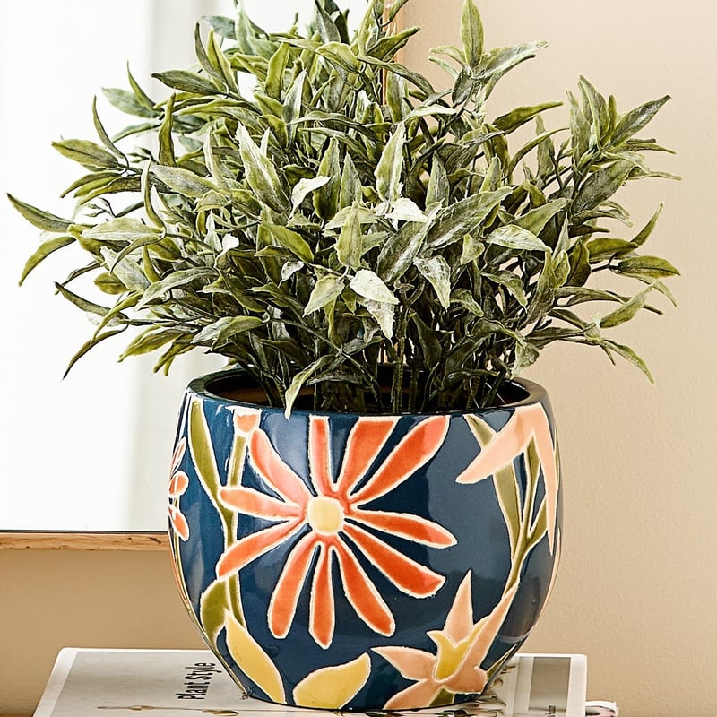 Botanist Floral Navy Pot