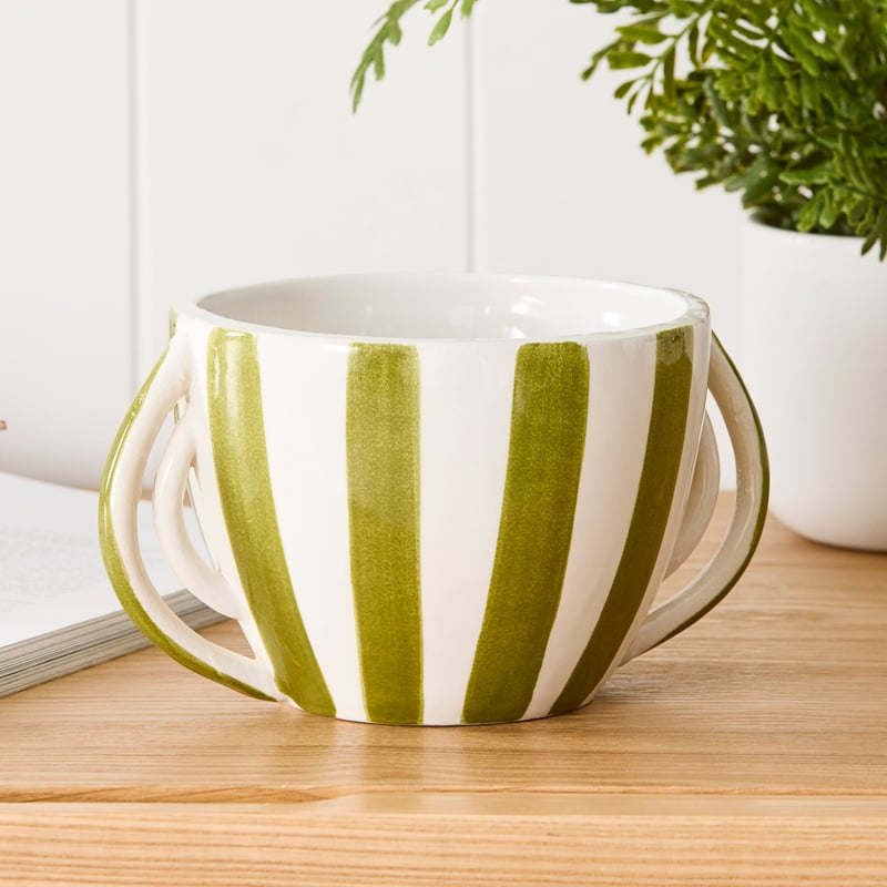 Bambini Green Stripe Vase Collection