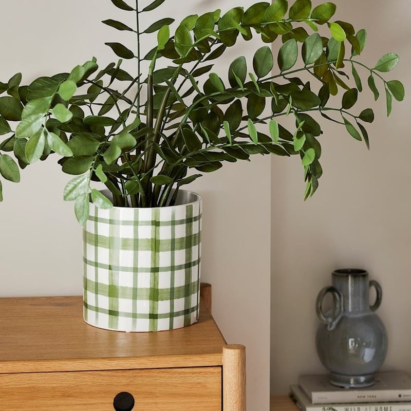 Green Check Porto Check Pot