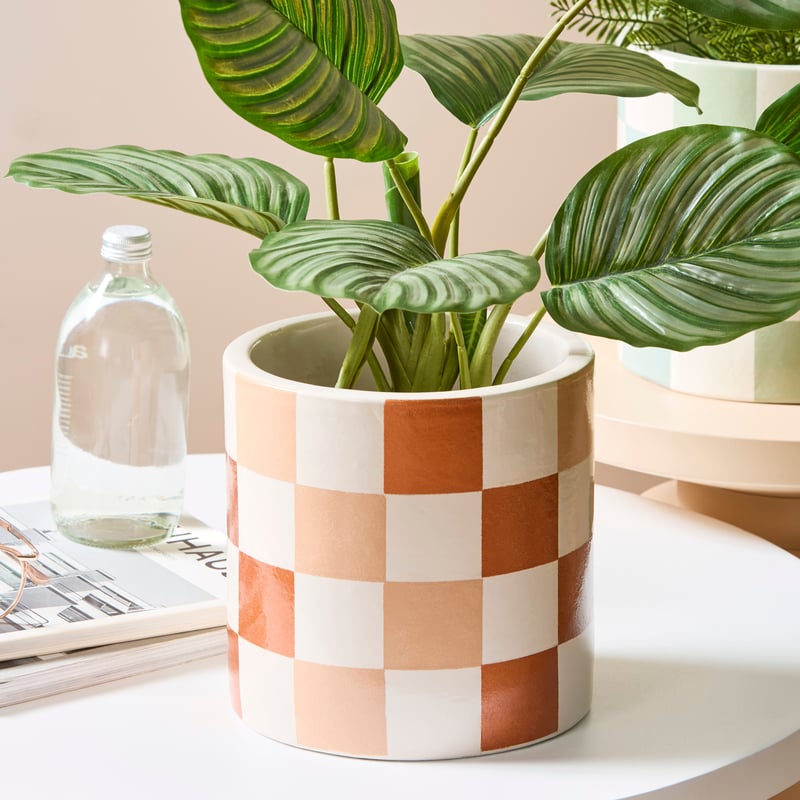 Chequer Copper Check Pot