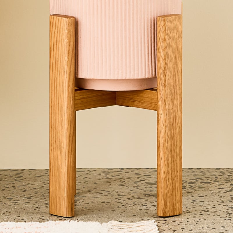 Luca Oak Plant Stand