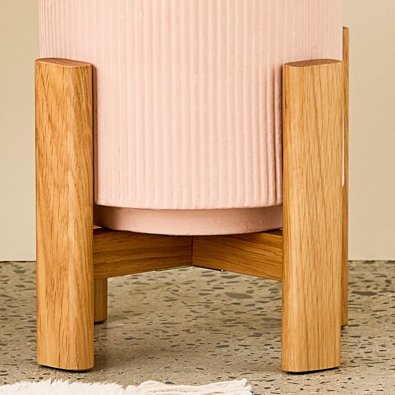 Luca Oak Plant Stand