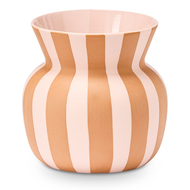 Picasso Pink Terracotta Stripe Vase