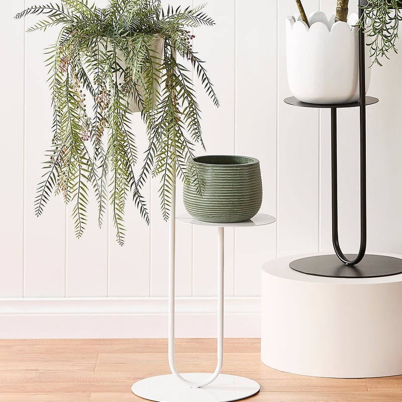 Madrid White Plant Stand 
