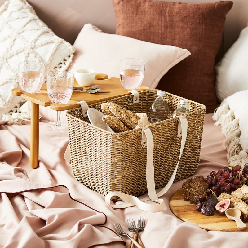 Harlow Natural Picnic Basket