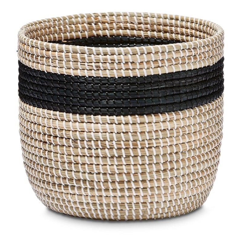 Zebra Natural, Black & White Stripe Basket