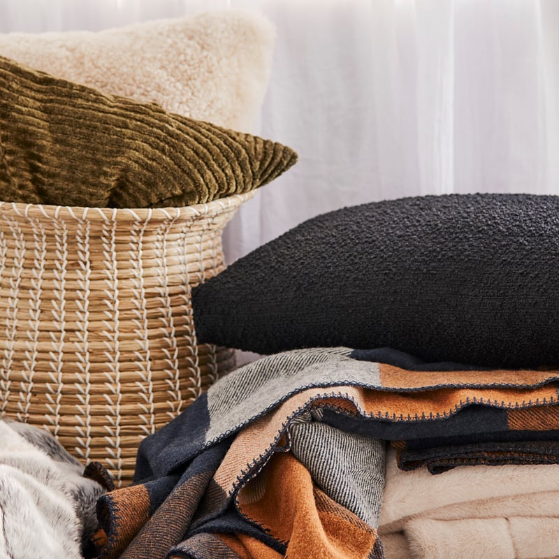 Zebra Natural, Black & White Stripe Basket