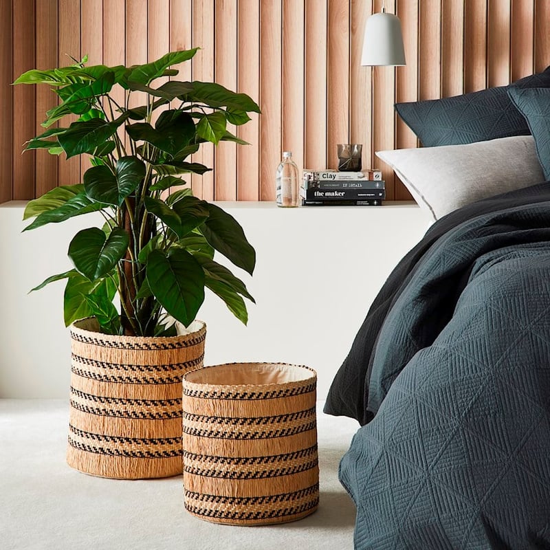 Kochi Natural & Black Check Basket