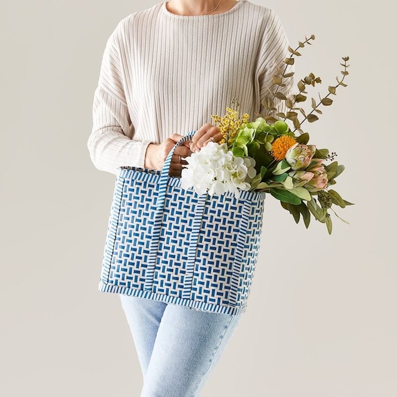 Breeze Blue & White Basket