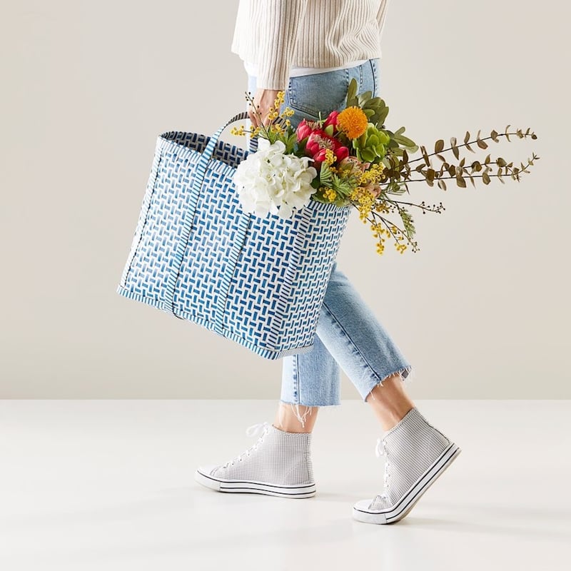 Breeze Blue & White Basket