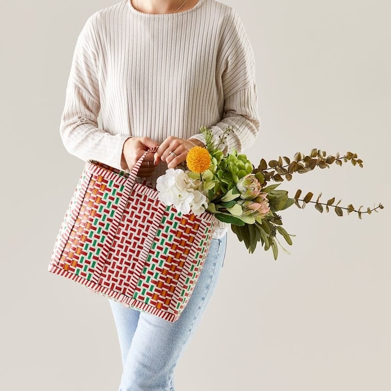 Breeze Red, White and Orange Basket