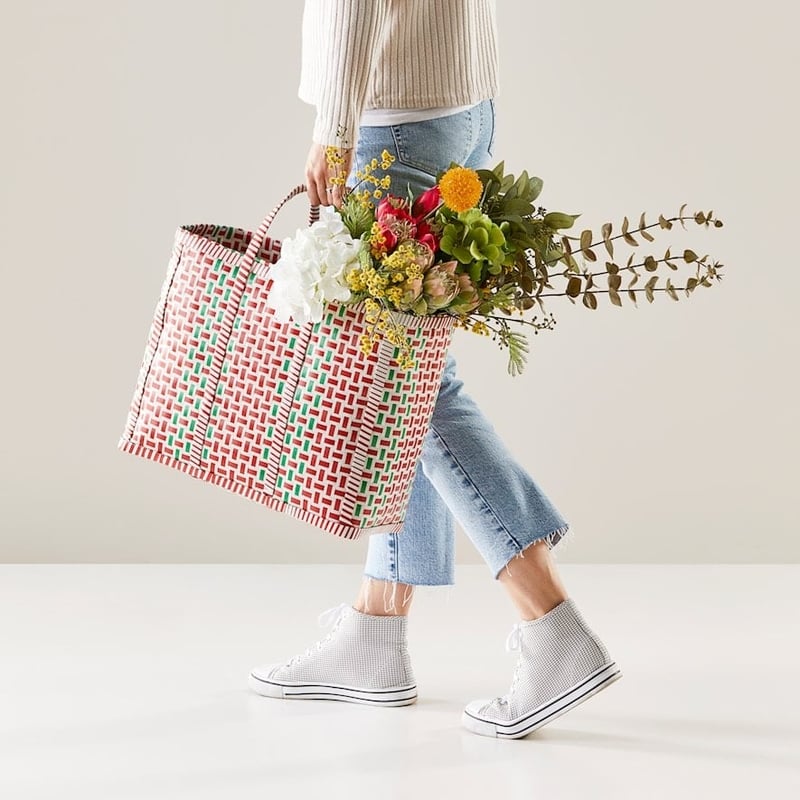 Breeze Red, White and Orange Basket